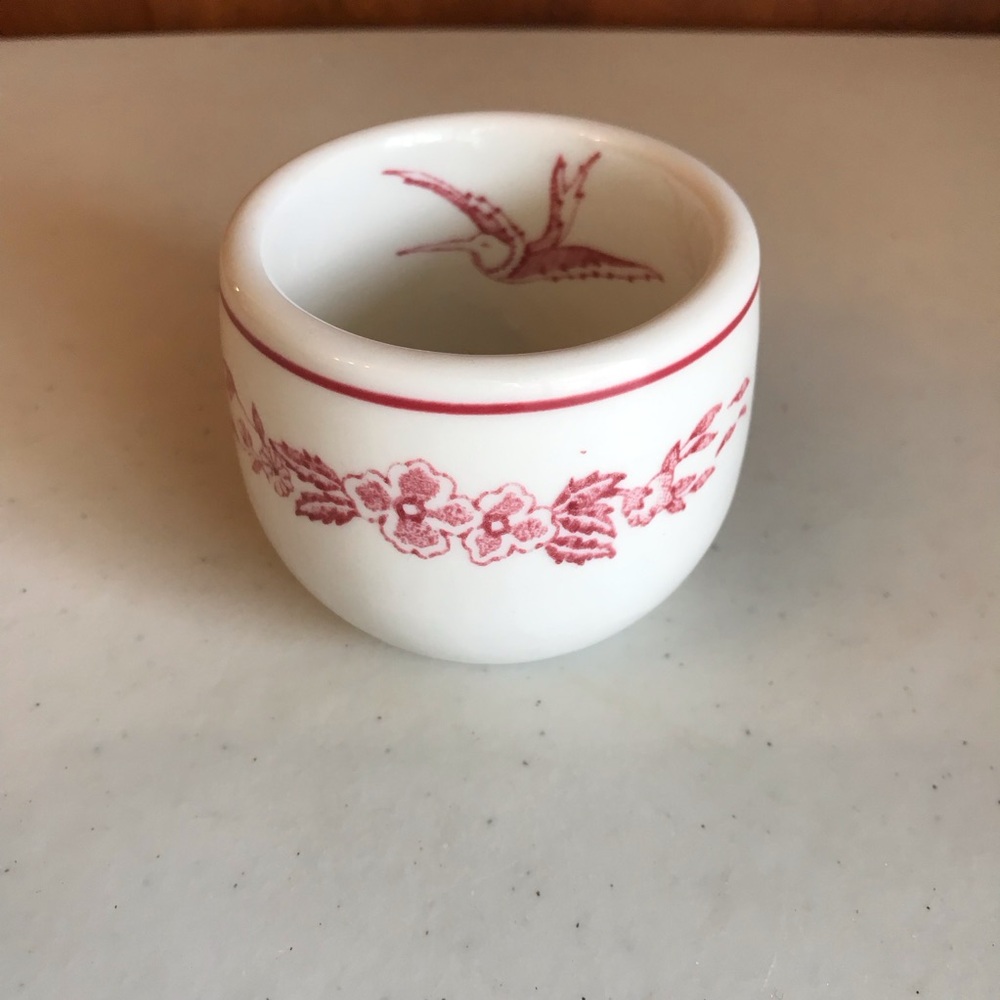 Jackson China Restaurant Ware Red Humming Bird Custard Cup